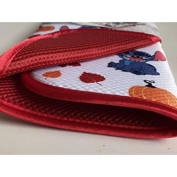 Disney Stitch Dish Drying Mat 18" x 16" Autumn Fall Leaves Pumpkin Thanksgiving - Picture 10 of 11